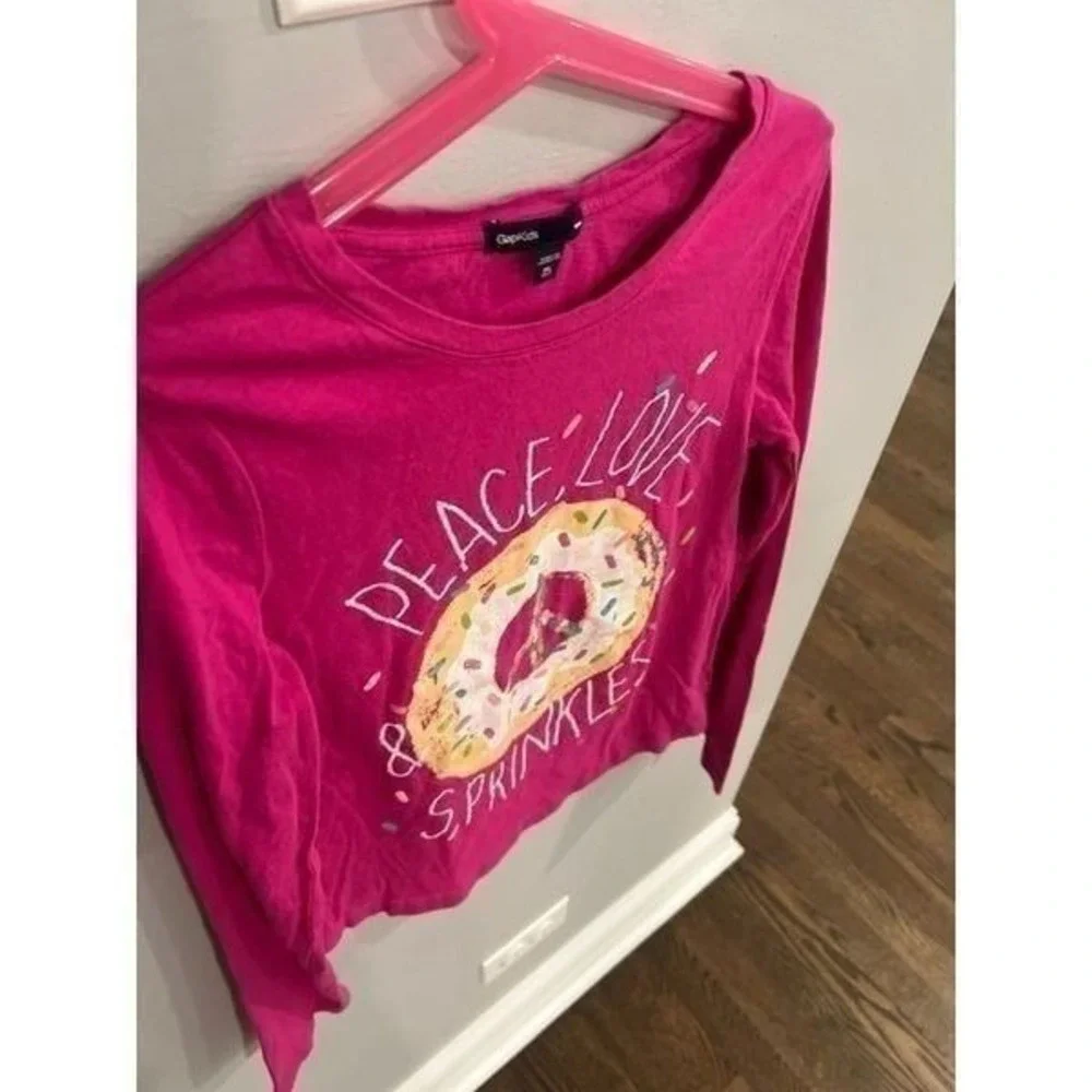Gap kids girl donut sprinkles shirt pink size XL‎ 12